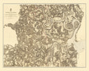 Vintage Map of the Battle of Bermuda Hundred, 1869