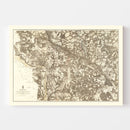 Vintage Map of the Battle of Richmond, 1869