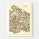 Vintage Wilderness Map of Virginia 1869