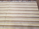 New Indian Striped Blanket, Multicolor Earthern Tones Kilim Rug, Wool Handmade South American Style Blanket, Queen Sized Bedspread 5x8 - 6x8