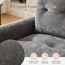 UNITED WE WIN Swivel Barrel Chair - Mid Century Modern Chair, Thick Padded Arm Chair with Solid Metal Base, Comfortable Single Sofa Chair, Swivel Accent Chair for Living Room Bedroom
