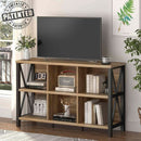 6 Cube Storage Organizer With Shelf Rustic Oak Bookcase