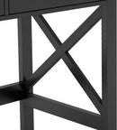 Black Home Office Desk With Drawers And Vanity Table