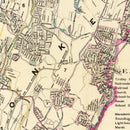 Vintage Map of Yonkers, New York 1900