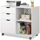 Rolling 3 Drawer File Cabinet With Printer Stand For Office