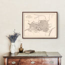 Vintage Map of Moyobamba, Peru 1865