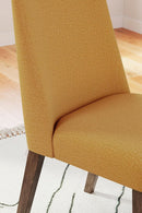 Lyncott Upholstered Dining Chair Yellow And Brown Foam Cushion