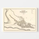 Vintage Map of Huancavelica, Peru 1865