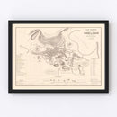 Vintage Map of Cerro de Pasco, Peru 1865