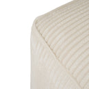 Upholstered Square Ottoman,Beige,Corduroy