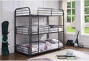 Cairo Metal Frame Full Triple Bunk Bed Sandy Black