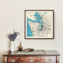 Vintage Map of Puget Sound, 1919