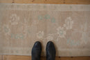 1.5x3.5 Vintage Distressed Oushak Rug Mat Runner