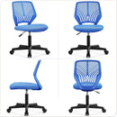 Blue Adjustable Student Desk Chair With Lumbar Support