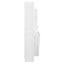Full Size Murphy Bed Wall Bed with Closet , Drawers and Shelves, White