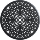 35.43-inch Cast Aluminum Patio Dining Table With Black Frame and Umbrella Hole