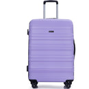 Expandable 3 Piece Luggage Sets PC Lightweight & Durable Suitcase with Two Hooks, Spinner Wheels, TSA Lock, (21/25/29) Purple