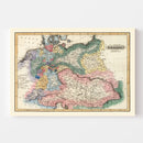 Vintage Map of Germany 1823