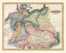 Vintage Map of Germany 1823