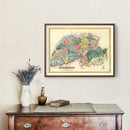 Vintage Map of Switzerland 1823