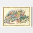 Vintage Map of Switzerland 1823
