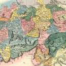 Vintage Map of Switzerland 1823