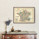 Vintage Map of France 1823
