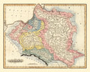 Vintage Map of Poland 1823