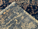 Area Rug 8x10 High Quality Handmade Oriental Carpet, Modern Contemporary Rug, Rug for Living Room, Wool Rug, Blue and Gold, Pakistani Rug