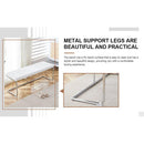 White shoe changing stool, silver metal legs, sofa stool dining chair, suitable for bedroom, fitting room, storage room, dining room, living room. 005