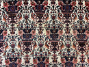 Persian Afshar Rug 6x8, Wool Hand Knotted Semi Antique Vintage Carpet, Floral Allover, Repeated Birds Flowers Vases Motifs