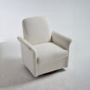 Swivel Accent Chair Modern Barrel Armchair with Wood Base for Bedroom Reading Waiting Living Room