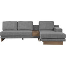 114" L-shaped Sofa Sectional Sofa with Two USB Ports and Two Power Sockets, a Storage Drawer and a Reversible Chaise Lounge for Living Room, Grey