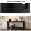 Mirod Modern Farmhouse Console Table,Elegant Minimalist Design with Premium Wood Veneer and Rounded Corners