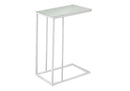 Accent Table, C - Shaped, Tempered Glass, Stylish Design Contemporary & Modern