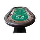 Luxury 96-Inch Gaming Table With LED Lights, Durable Velvet Surface, And Sturdy Pedestal Base (SAK92853)
