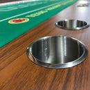 Luxury 96-Inch Gaming Table With LED Lights, Durable Velvet Surface, And Sturdy Pedestal Base (SAK92853)