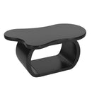 ON-TREND 39.3'*23.6' Modern Cloud Coffee Table with 1.5' Thick Tabletop, Cream Style Irregular End Table with Curved Legs, Unique Design Accent Table with Round Edge for Living Room, Apartment, Black