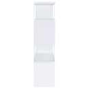 Emelle 63-inch 4-shelf Glass Panel Bookshelf White