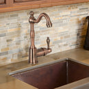 One-Handle Antique Copper Widespread Kitchen Bar Faucet - AK96118P1-AC