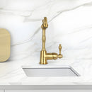 One-Handle Brushed Gold Widespread Kitchen Bar Faucet - AK96118P1-BTG