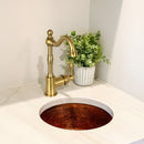 One-Handle Brushed Gold Widespread Kitchen Bar Faucet - AK96118P1-BTG