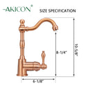 One-Handle Copper Widespread Kitchen Bar Faucet