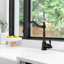 One-Handle Oil Rubbed Bronze Widespread Kitchen Bar Faucet - AK96118P1-ORB