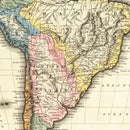 Vintage Map of South America, 1823