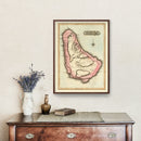 Vintage Map of Barbados 1823