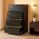 5 Drawer Lateral File Cabinet Lockable Metal Office Storage