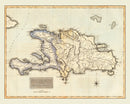 Vintage Map of Haiti, 1823