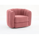Swivel Accent Chair for Living Room, Sofa Chairs with Wood Base Side,  Comfy Swivel Accent Chair with Wide Upholstered, for Living Room