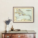 Vintage Map of West Indies, 1823